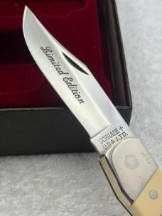 Schrade Cutlery Cowboy Commemorative Scrimshaw Knife Made In USA Limited Edition Vintage And Rare