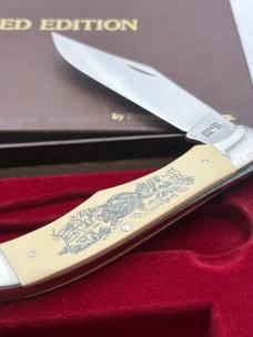 Schrade Cutlery Turtle Scrimshaw Knife USA Limited Edition Vintage Rare