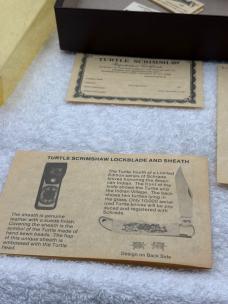 Schrade Cutlery Turtle Scrimshaw Knife USA Limited Edition Vintage Rare