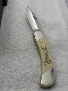 Schrade Cutlery Morning Star Scrimshaw Knife USA Limited Edition Vintage