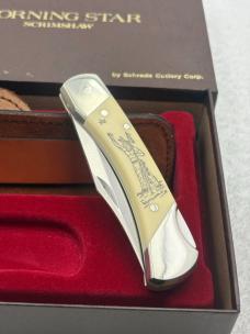 Schrade Cutlery Morning Star Scrimshaw Knife USA Limited Edition Vintage