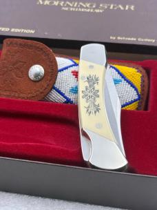 Schrade Cutlery Morning Star Scrimshaw Knife USA Limited Edition Vintage