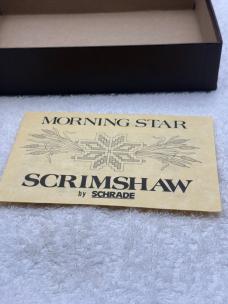 Schrade Cutlery Morning Star Scrimshaw Knife USA Limited Edition Vintage
