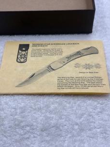 Schrade Cutlery Morning Star Scrimshaw Knife USA Limited Edition Vintage