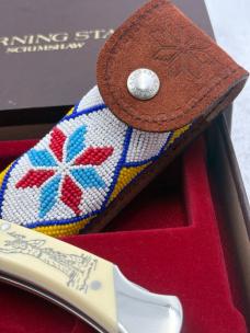 Schrade Cutlery Morning Star Scrimshaw Knife USA Limited Edition Vintage