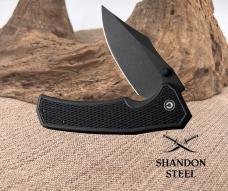 Civivi Knives Vexillum C23003D1 Black G10 Nitro-V Stainless Flipper Pocket Knife