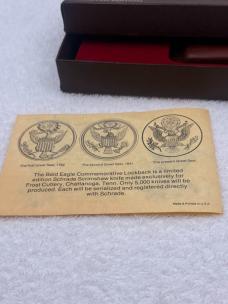 Schrade + 1782-1982 Limited Edition Bald Eagle Scrimshaw LB5 Lockback Hunter Made In USA Vintage