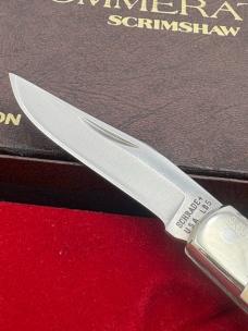 Vintage Schrade + 1782-1982 Bald Eagle Commemorative Scrimshaw Smokey LB5 Lockback 
