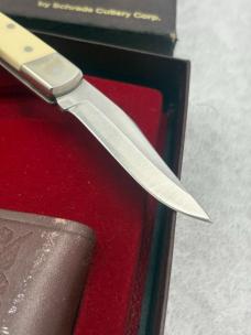 Vintage Schrade + 1782-1982 Bald Eagle Commemorative Scrimshaw Smokey LB5 Lockback 