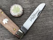 Great Eastern Cutlery 394124 Fiddleback Maple #157 Maple Leaf Shield 