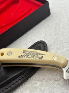 Schrade Sharpfinger Scrimshaw ( Mountain Lion) SC-502 New In Box
