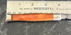 Colonial Shur-Snap Fishtail Switchblade Knife, Root Beer Float Swirl Scale, Used
