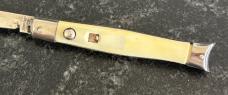 Colonial Shur-Snap Fishtail Switchblade Knife, Cream Color Scale, Used