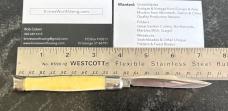 Colonial Shur-Snap Fishtail Switchblade Knife, Cream Color Scale, Used