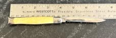 Colonial Shur-Snap Fishtail Switchblade Knife, Cream Color Scale, Used