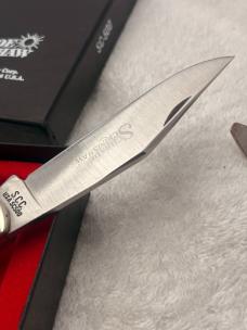 Schrade USA 1980 Scrimshaw Folding 1 Blade Hunter Linerlock SC-500 ( Mountain Goats)