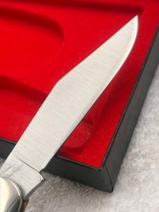 Schrade USA 1980 Scrimshaw Folding 1 Blade Hunter Linerlock SC-500 ( Mountain Goats)
