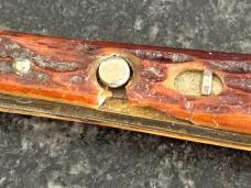 George Schrade Knife Co Presto Fishtail Switchblade, Jigged Bone Handle, Used 