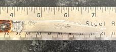 George Schrade Knife Co Presto Fishtail Switchblade, Jigged Bone Handle, Used 
