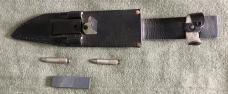Taiwan Made Stainless Buckmaster 184 Copy W/Accessories c. 1980’S