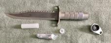 Taiwan Made Stainless Buckmaster 184 Copy W/Accessories c. 1980’S