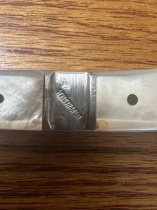 WINCHESTER TRADE MARK MADE IN USA PEARL HANDLE TRAPPER POCKET KNIFE
