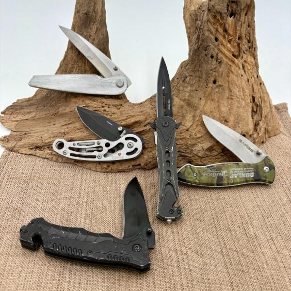 Wholesale Lot 5 Pocket Knives Window Breaker Seatbelt Cutter Pocket Clip (1105)