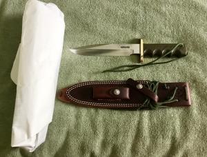 Randall Made Knife Model 14-7 1/2” Attack Knife Green Micarta New