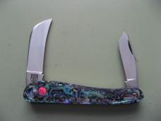   DANIELS FAMILY KNIFE BRANDS-TITUSVILLE CUTLERY-ROOSTER COMB-PAUA ABALONE