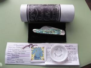 DANIELS FAMILY KNIFE BRANDS-TITUSVILLE CUTLERY-ROOSTER COMB-PAUA ABALONE