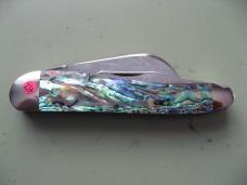   DANIELS FAMILY KNIFE BRANDS-TITUSVILLE CUTLERY-ROOSTER COMB-PAUA ABALONE