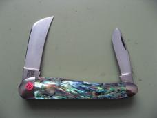   DANIELS FAMILY KNIFE BRANDS-TITUSVILLE CUTLERY-ROOSTER COMB-PAUA ABALONE