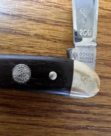 BOKER SOLIGEN GERMANY TREE BRAND CLASSIC 280 WHITTLER - WOOD HANDLES - 3 1/2