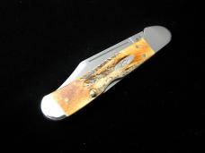 Case xx 2023 6.5 Bone Stag Mini Copperlock Knife 65327 USA Made NIB 6.51749L SS
