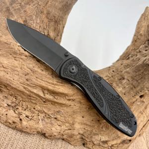 Kershaw Knives Blur Liner Lock Black Aluminum DLC Sandvik Stainless 1670BLK -126