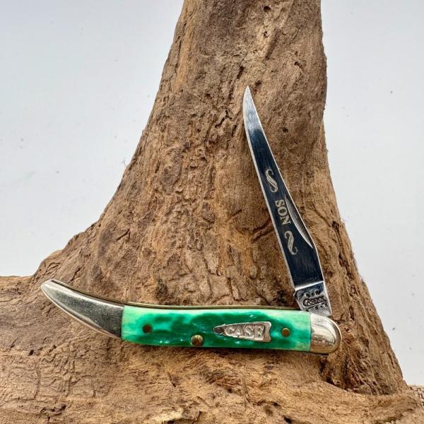 Case XX 2003 Emerald Green Tiny Texas Toothpick 610096 SS Pocket Knife (214)