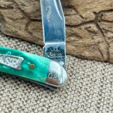 Case XX 2003 Emerald Green Tiny Texas Toothpick 610096 SS Pocket Knife (214)