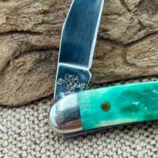 Case XX 2003 Emerald Green Tiny Texas Toothpick 610096 SS Pocket Knife (214)