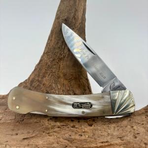 OCOEE RIVER BEAUTIFUL FIRST PRODUCTION LOCK BACK POCKET KNIFE BONE HANDLE 182