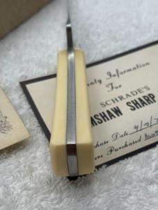 Vintage Schrade Scrimshaw (Whalers / Ship) 152SC Sharpfinger New In Box Made In USA