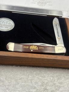 Vintage 1995 Bear MGC 2 Blade Trapper Knife Comm Mac Tools 57th Ann Made In USA