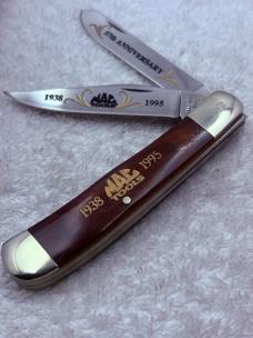 Vintage 1995 Bear MGC 2 Blade Trapper Knife Comm Mac Tools 57th Ann Made In USA