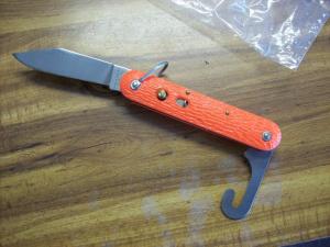 Vintage Orange Logan/Smyth Venice, FL. USA Vietnam Era Parachutists Knife W/Shroud Cutters UNUSED!