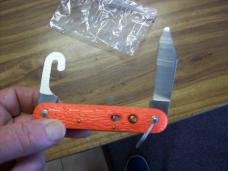 Vintage Orange Logan/Smyth Venice, FL. USA Vietnam Era Parachutists Knife W/Shroud Cutters UNUSED! 