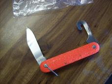 Vintage Orange Logan/Smyth Venice, FL. USA Vietnam Era Parachutists Knife W/Shroud Cutters UNUSED! 