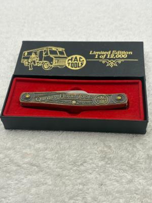 Vintage 1 of 1200 Imperial 3 Blade Brass Limited Edition Mac Tools Folder Made In USA