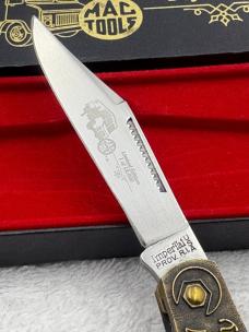 Vintage 1 of 1200 Imperial 3 Blade Brass Limited Edition Mac Tools Folder Made In USA