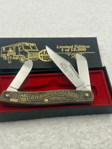 Vintage 1 of 1200 Imperial 3 Blade Brass Limited Edition Mac Tools Folder Made In USA