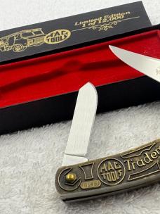 Vintage 1 of 1200 Imperial 3 Blade Brass Limited Edition Mac Tools Folder Made In USA