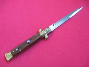 Vintage 9" Rosewood Bayonet BLADE ITALIAN STILETTO Switchblade Knife